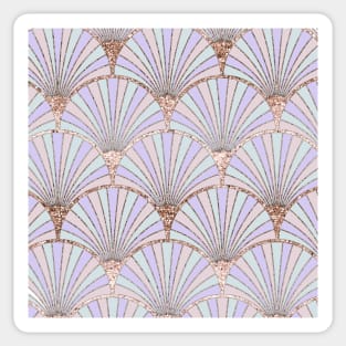 Art Deco elegance - pastel pop rose gold Sticker